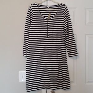 J. Crew Striped Black & White Dress